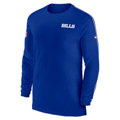 Buffalo Bills Sideline Coach UV Performance Long Sleeve T-Shirt Royal