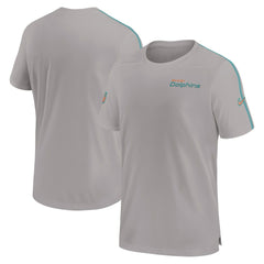 Miami Dolphins 2024 Sideline Coach UV Performance T-Shirt Gray