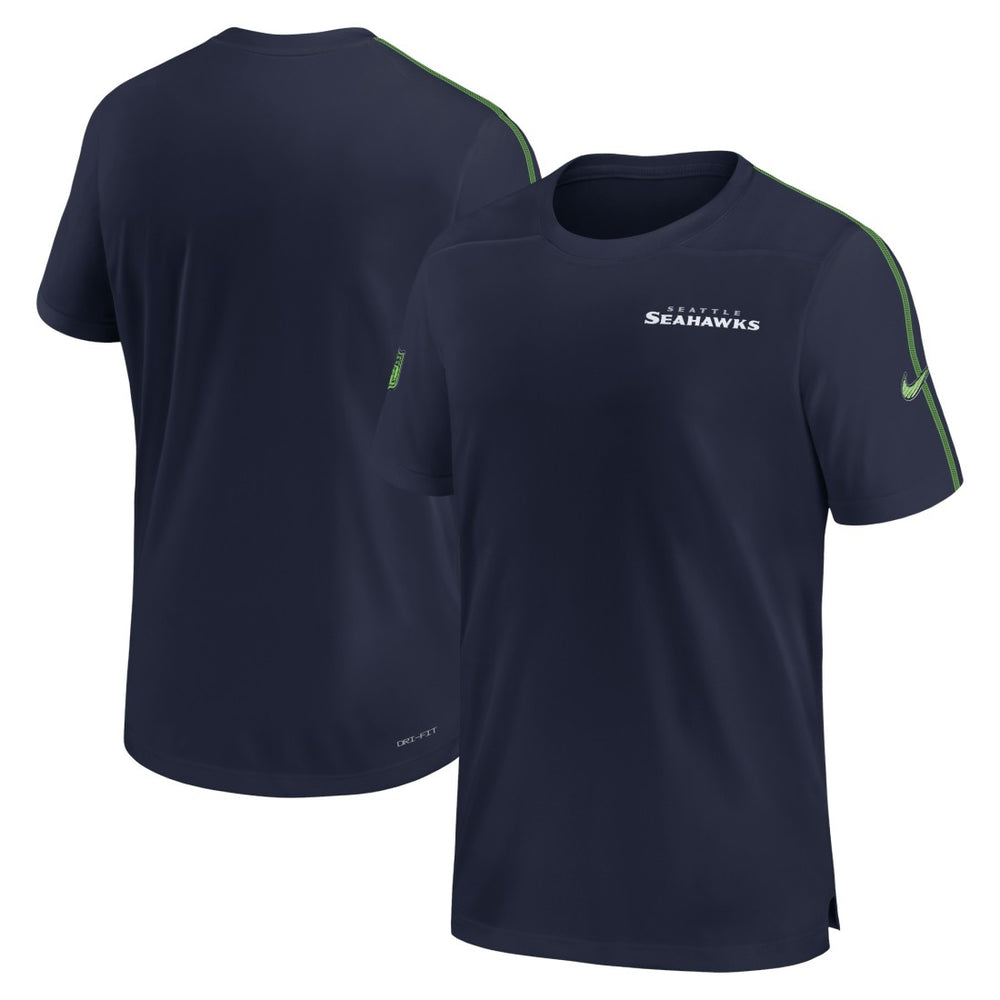 Seattle Seahawks 2024 Sideline Coach UV Performance T-Shirt College Navy