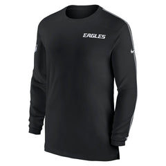 Philadelphia Eagles Sideline Coach UV Performance Long Sleeve T-Shirt Black