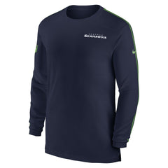 Seattle Seahawks Sideline Coach UV Performance Long Sleeve T-Shirt College Navy