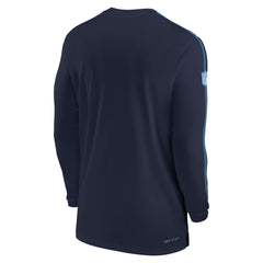 Tennessee Titans Sideline Coach UV Performance Long Sleeve T-Shirt Navy