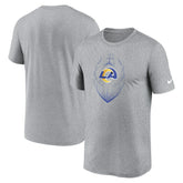 Los Angeles Rams Primetime Legend Icon Performance T-Shirt Heather Gray