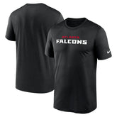 Atlanta Falcons Primetime Legend Wordmark Performance T-Shirt Black