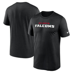 Atlanta Falcons Primetime Legend Wordmark Performance T-Shirt Black