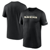 Baltimore Ravens Primetime Legend Wordmark Performance T-Shirt Black
