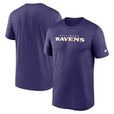 Baltimore Ravens Primetime Legend Wordmark Performance T-Shirt Purple