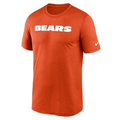 Chicago Bears Primetime Legend Wordmark Performance T-Shirt Orange