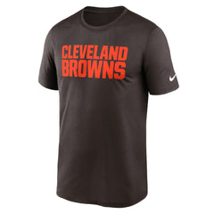 Cleveland Browns Primetime Legend Wordmark Performance T-Shirt Brown