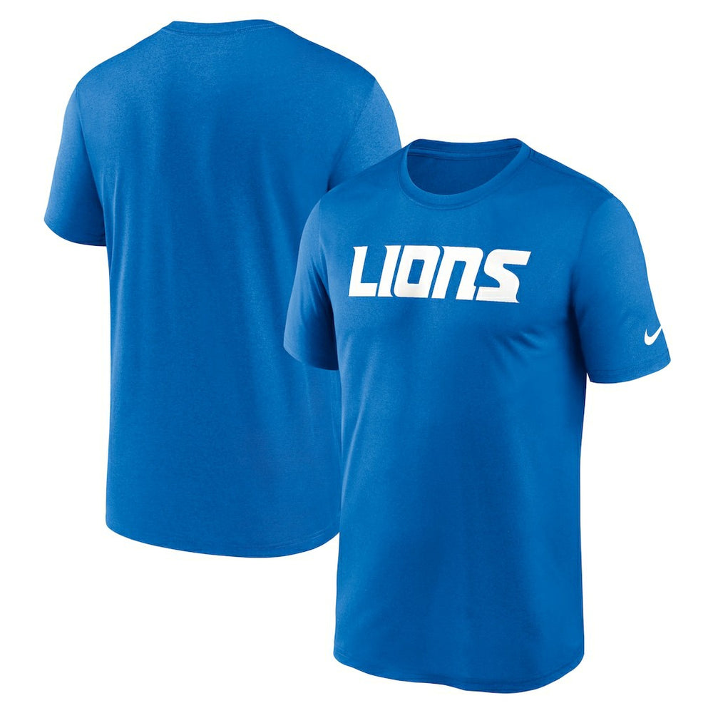Detroit Lions Primetime Legend Wordmark Performance T-Shirt Blue