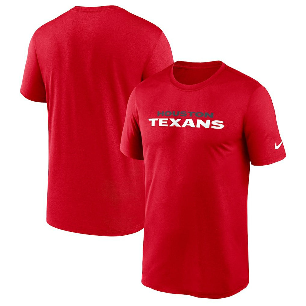 Houston Texans Primetime Legend Wordmark Performance T-Shirt Red