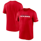 Houston Texans Primetime Legend Wordmark Performance T-Shirt Red