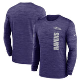 Baltimore Ravens Sideline Velocity Dri-FIT Long Sleeve T-Shirt Purple