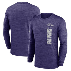 Baltimore Ravens Sideline Velocity Dri-FIT Long Sleeve T-Shirt Purple