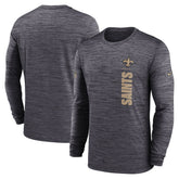New Orleans Saints Sideline Velocity Dri-FIT Long Sleeve T-Shirt Black