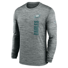 Philadelphia Eagles Sideline Velocity Dri-FIT Long Sleeve T-Shirt Gray