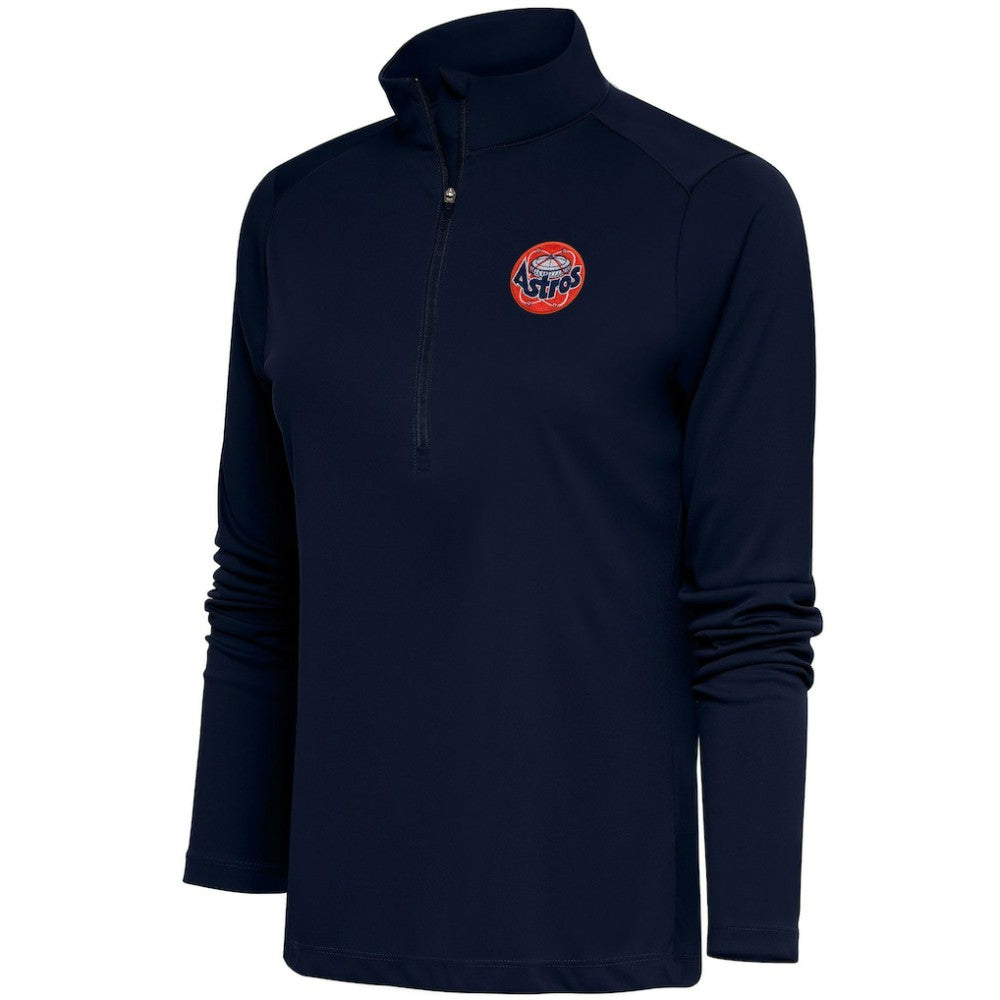 Houston Astros Antigua Women's Cooperstown Tribute Half-Zip Pullover Top - Navy Pullover