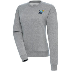 Tampa Bay Rays Antigua Women's Cooperstown Victory Crewneck Pullover Sweatshirt - Heather Gray Pullover