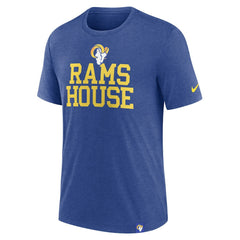Los Angeles Rams Blitz Tri-Blend T-Shirt Heather Royal