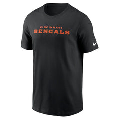 Cincinnati Bengals Primetime Wordmark Essential T-Shirt Black