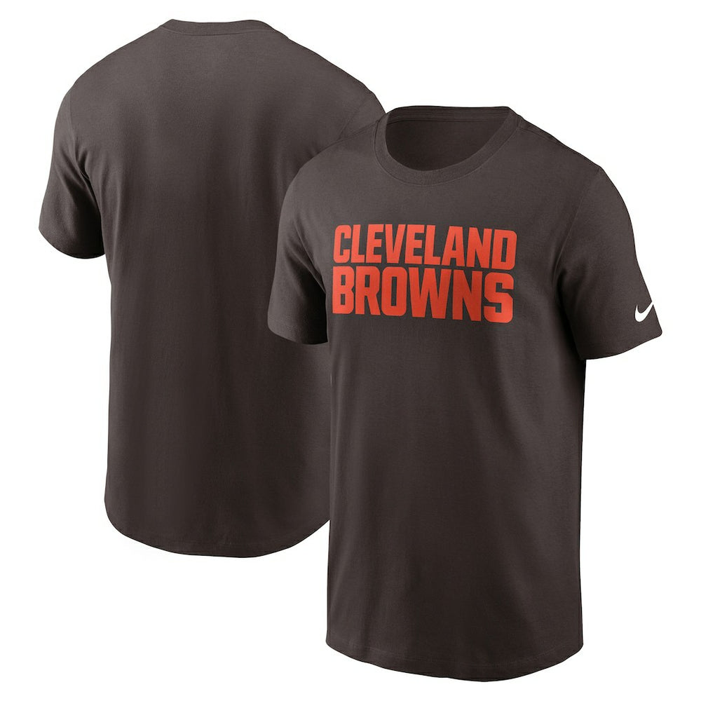 Cleveland Browns Primetime Wordmark Essential T-Shirt Brown