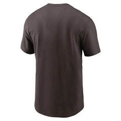 Cleveland Browns Primetime Wordmark Essential T-Shirt Brown