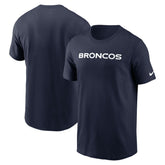 Denver Broncos Primetime Wordmark Essential T-Shirt Navy