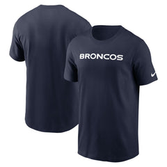 Denver Broncos Primetime Wordmark Essential T-Shirt Navy
