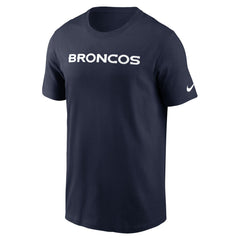 Denver Broncos Primetime Wordmark Essential T-Shirt Navy