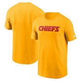 Kansas City Chiefs Primetime Wordmark Essential T-Shirt Gold