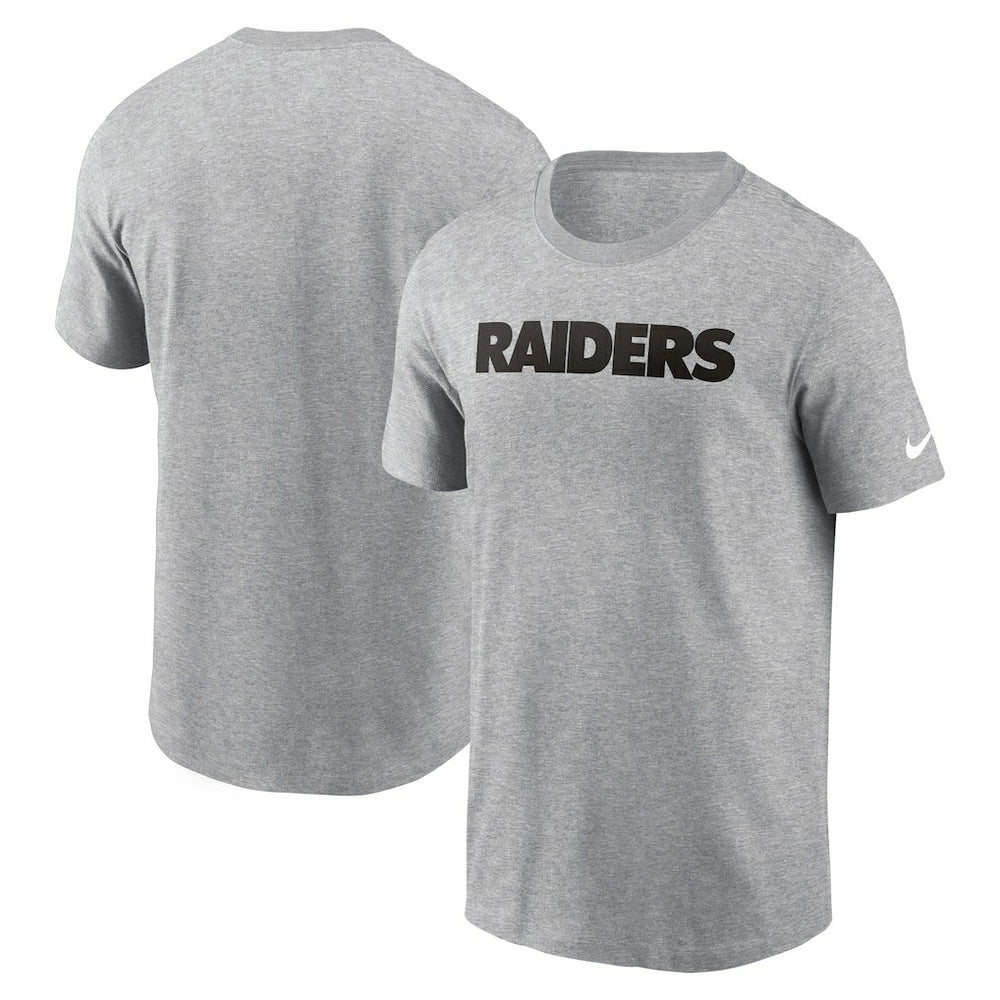 Las Vegas Raiders Primetime Wordmark Essential T-Shirt Heather Gray
