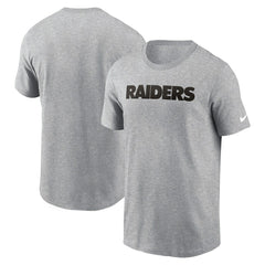 Las Vegas Raiders Primetime Wordmark Essential T-Shirt Heather Gray