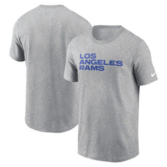 Los Angeles Rams Primetime Wordmark Essential T-Shirt Heather Gray