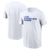 Los Angeles Rams Primetime Wordmark Essential T-Shirt White
