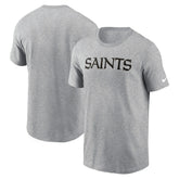 New Orleans Saints Primetime Wordmark Essential T-Shirt Heather Gray