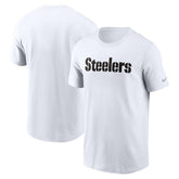 Pittsburgh Steelers Primetime Wordmark Essential T-Shirt White