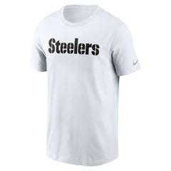 Pittsburgh Steelers Primetime Wordmark Essential T-Shirt White