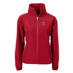 Texas Rangers Cutter & Buck Women's Charter Eco Recycled Full-Zip Jacket - Red Jackets