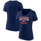 NHL Montreal Canadiens Women's Slapshot V-Neck T-Shirt - Navy