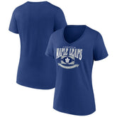 NHL Toronto Maple Leafs Women's Slapshot V-Neck T-Shirt - Blue