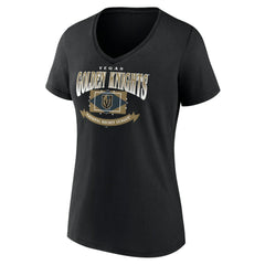 NHL Vegas Golden Knights Women's Slapshot V-Neck T-Shirt - Black