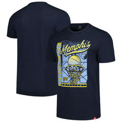 Memphis Grizzlies Sportiqe Unisex Swish Super-Soft Comfy Tri-Blend T-Shirt Navy