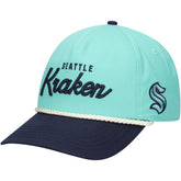 NHL Seattle Kraken American Needle Roscoe Washed Twill Adjustable Hat - Light Blue/Deep Sea Blue