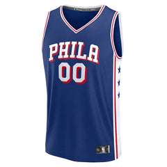 NBA Philadelphia 76ers Youth Fast Break Custom Replica Jersey - Blue - Icon Edition