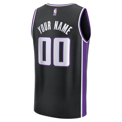 NBA Sacramento Kings Youth Fast Break Custom Replica Jersey - Black - Icon Edition
