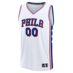 NBA Philadelphia 76ers Youth Fast Break Custom Replica Jersey - White - Association Edition