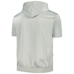 Brooklyn Nets Short Sleeve Pullover Hoodie Silver/White