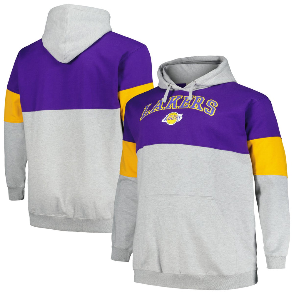 Los Angeles Lakers Big & Tall Pullover Hoodie Purple/Gold