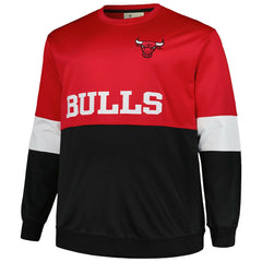 Chicago Bulls Big & Tall Split Pullover Sweatshirt Red/Black