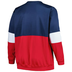 New Orleans Pelicans Big & Tall Split Pullover Sweatshirt Navy/Red